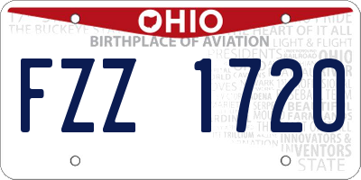 OH license plate FZZ1720