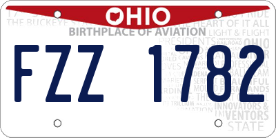 OH license plate FZZ1782