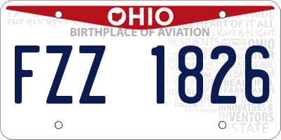OH license plate FZZ1826