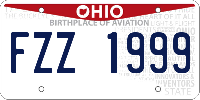 OH license plate FZZ1999