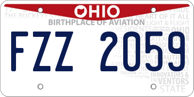 OH license plate FZZ2059