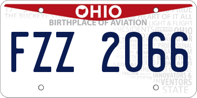 OH license plate FZZ2066