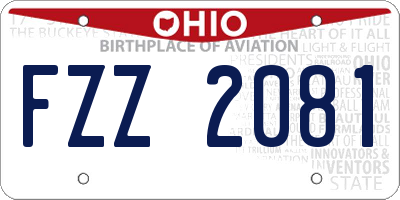 OH license plate FZZ2081