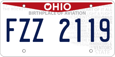 OH license plate FZZ2119