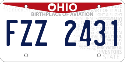 OH license plate FZZ2431