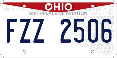 OH license plate FZZ2506