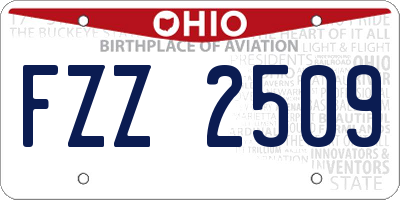 OH license plate FZZ2509