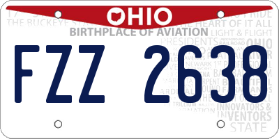 OH license plate FZZ2638
