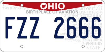 OH license plate FZZ2666