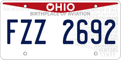 OH license plate FZZ2692