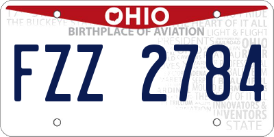 OH license plate FZZ2784