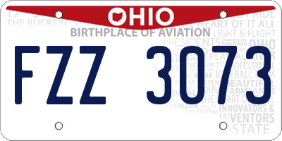 OH license plate FZZ3073