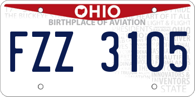 OH license plate FZZ3105
