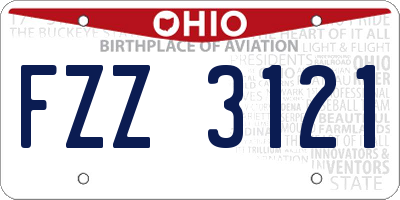 OH license plate FZZ3121