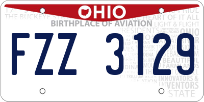 OH license plate FZZ3129