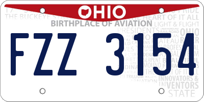 OH license plate FZZ3154