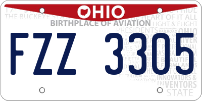 OH license plate FZZ3305