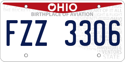 OH license plate FZZ3306