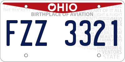 OH license plate FZZ3321