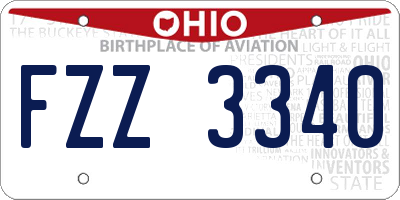 OH license plate FZZ3340