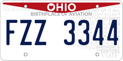 OH license plate FZZ3344