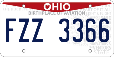 OH license plate FZZ3366