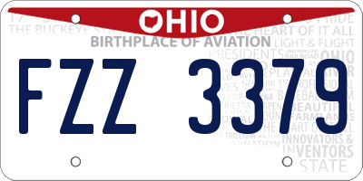 OH license plate FZZ3379