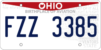 OH license plate FZZ3385