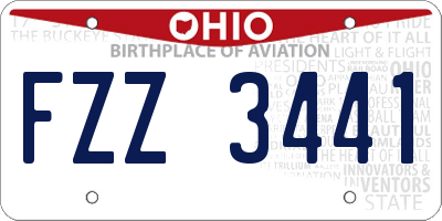 OH license plate FZZ3441