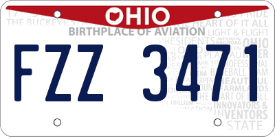 OH license plate FZZ3471