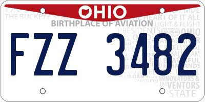 OH license plate FZZ3482