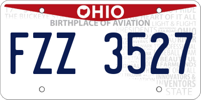 OH license plate FZZ3527