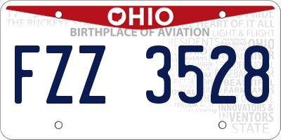 OH license plate FZZ3528