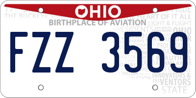 OH license plate FZZ3569