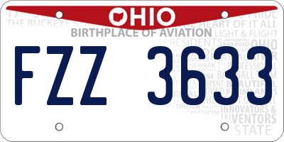 OH license plate FZZ3633