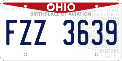 OH license plate FZZ3639