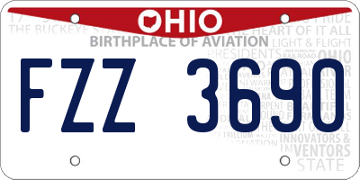 OH license plate FZZ3690