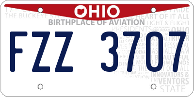 OH license plate FZZ3707