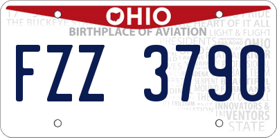 OH license plate FZZ3790