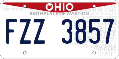 OH license plate FZZ3857