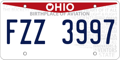 OH license plate FZZ3997