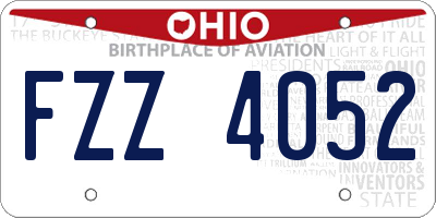 OH license plate FZZ4052