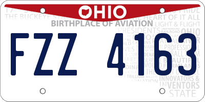 OH license plate FZZ4163