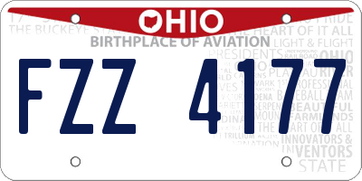 OH license plate FZZ4177