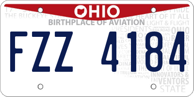 OH license plate FZZ4184