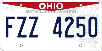 OH license plate FZZ4250