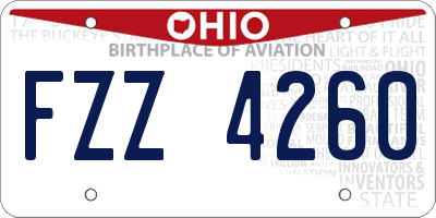 OH license plate FZZ4260
