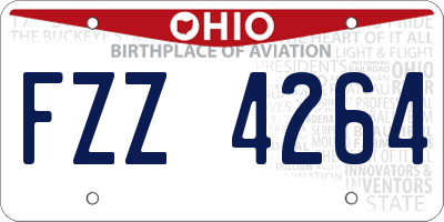 OH license plate FZZ4264