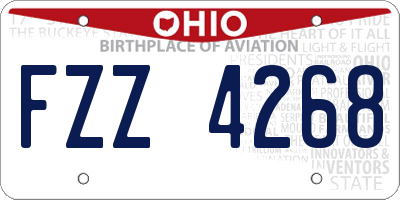 OH license plate FZZ4268