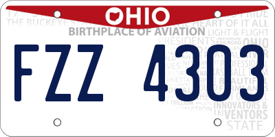 OH license plate FZZ4303